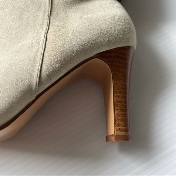 🆕Colin Stuart leopard faux fur suede booties cream size 9 NWOT - Picture 4 of 14